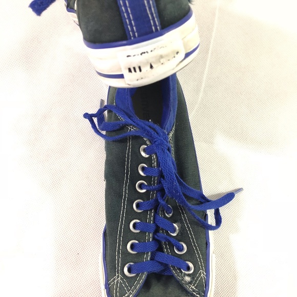 Converse grey and blue low top sneakers - Picture 5 of 8